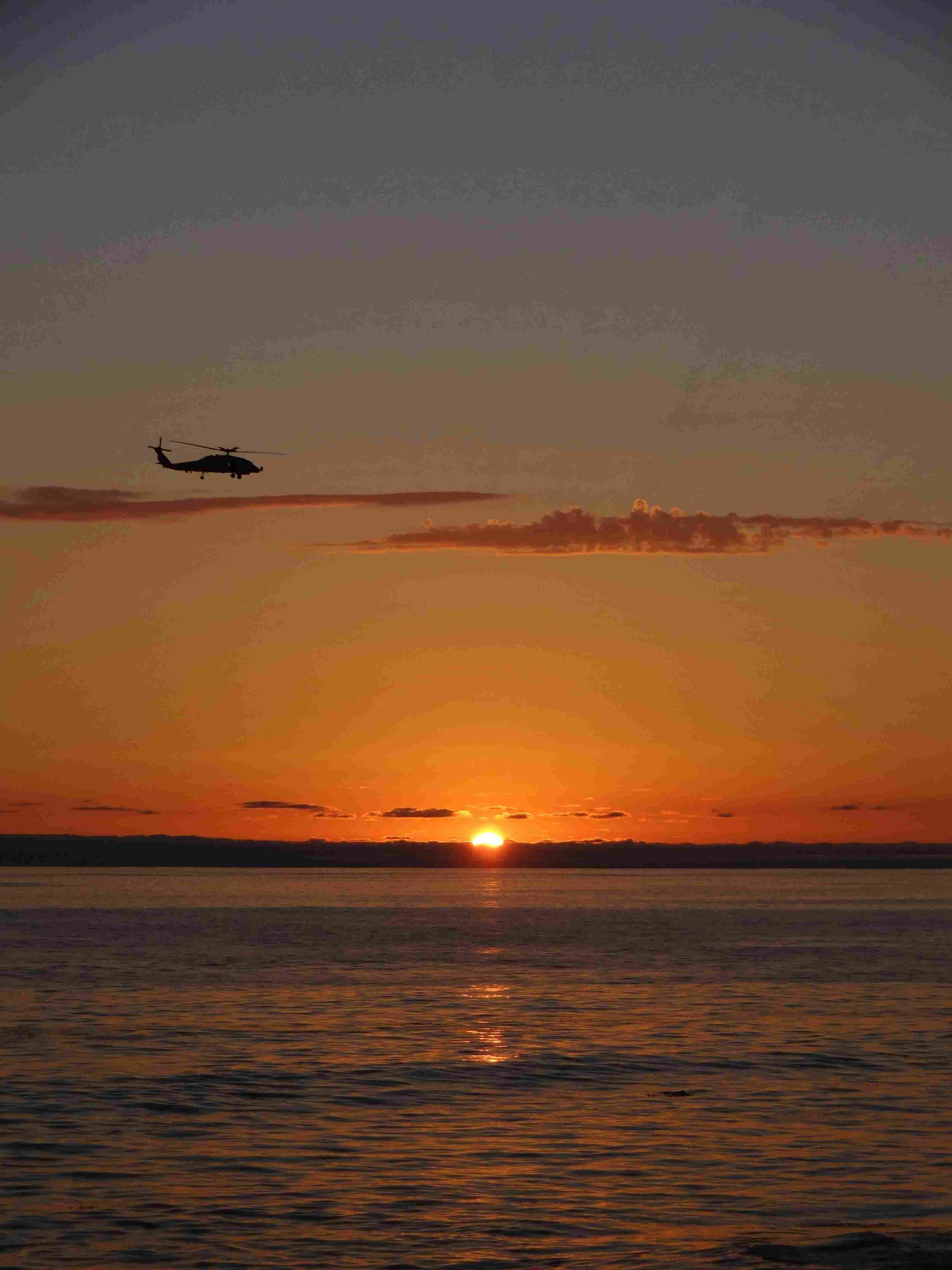Helicopter route over Red Sea coast